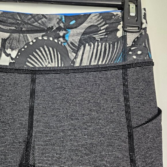 Lululemon Pace Rival Crop Wee Stripe Black Heathered Exploded So Fly Butterfly - Picture 6 of 13